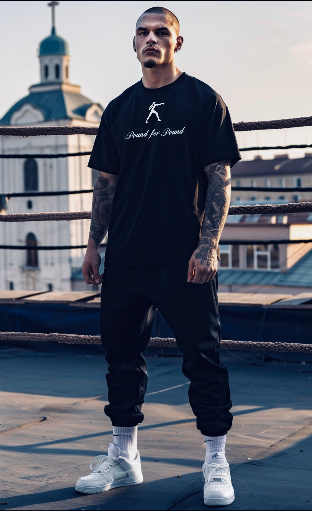 P4P Oversized Tee-Black